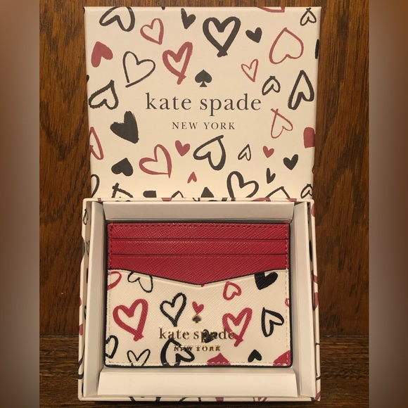 NIB-Kate Spade-SET-Staci Phone Wristlet & Sm Card Holder-Scribble Hearts-$318 - Picture 12 of 16